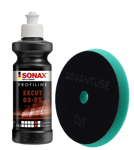 Sonax - Ex Cut 5/5 250ml mit ADVANTUSE Cut Pad 125mm - ADVANTUSE - Autopflegeshop